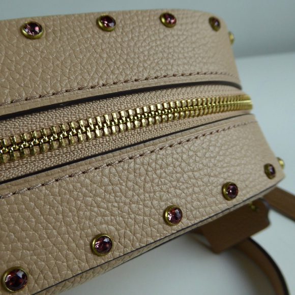 Coach Pebbled Leather Camera Bag w/ Crystal Rivets - Picture 7 of 8